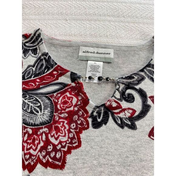 Alfred Dunner Petite Large Floral Print Keyhole
Top - Picture 3 of 11